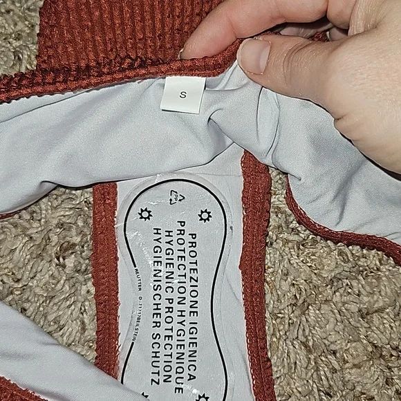 Ribbed Bikini Set One Shoulder Top - Picture 7 of 8